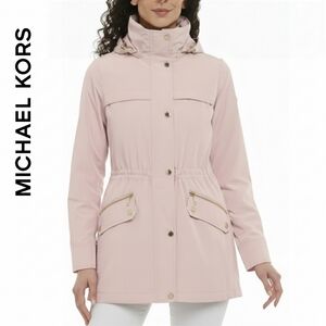 XS Michael Kors Women's Hooded Water-Resistant Anorak Light Pink Jacket
